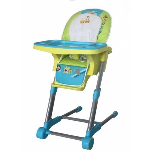 Detská multifunkčná jedálenská stolička Euro Baby - modrá, zelená