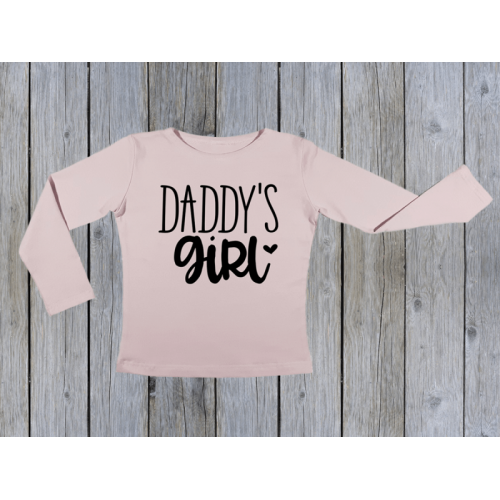 KIDSBEE Dievčenské bavlnené tričko Daddy's Girl - ružovéeľ. 122 - 122 (6-7r)