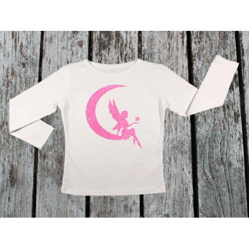 KIDSBEE Dievčenské bavlnené tričko Fairy - biele, veľ. 98 - 98 (2-3r)