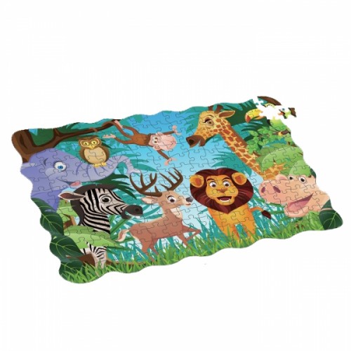 Puzzle zvieratá v džungli 208 ks, 90x64 cm