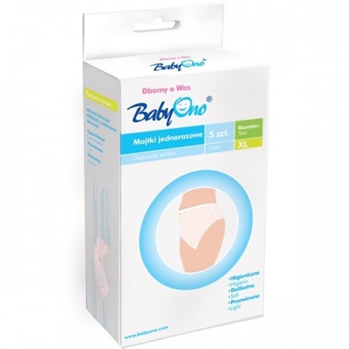 BabyOno Popôrodné nohavičky - 5ks v balení  - M (38)
