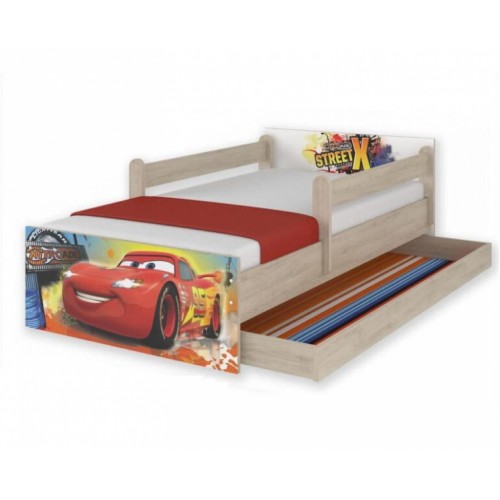 Babyboo Detská junior posteľ Disney 200 x 90 cm MAX XXL &quot;CARS&quot; - 200x90