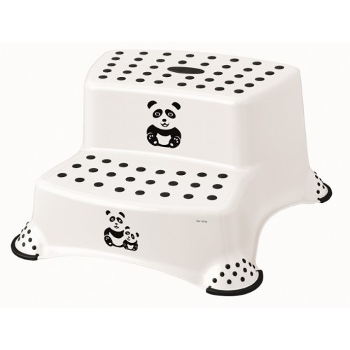 Keeeper Stolička - schodíky s protišmykovou funkciou - Panda, biely