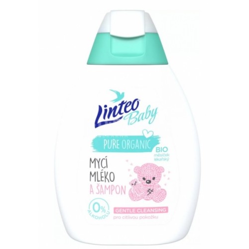 Umývacie mlieko a šampón 425 ml, BIO nechtíkom lekárskym LINTEO BABY
