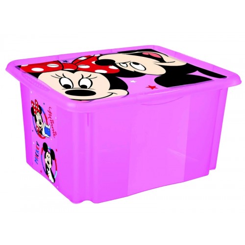 Keeeper Box na hračky Minnie Mouse 45 l, ružový