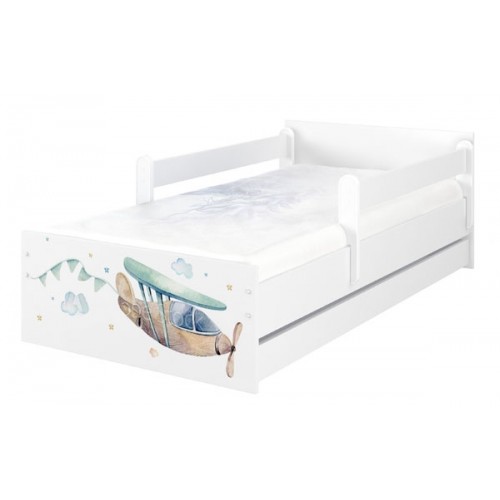 Babyboo Detská posteľ 200 x 90 cm - Lietadlo MAX XXL - 200x90