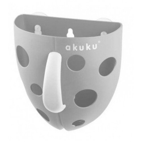 Akuku Box, nádobka na hračky do vody, na vaňu, sivý