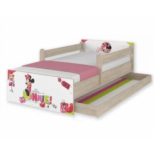 BabyBoo Detská junior posteľ Disney 200x90cm - Minnie + šufík - 200x90