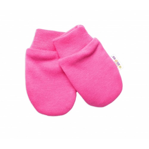 Baby Nellys Dojčenské rukavičky Basic Pastel, ružové - 56 (1-2m)