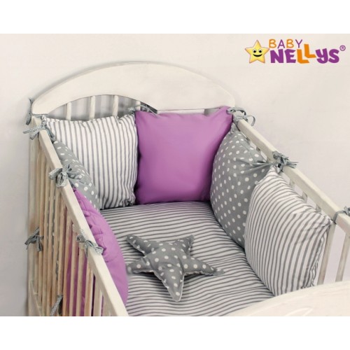 Baby Nellys Mantinel Be Love Lux vankúšikový s obliečkami vzor č. 4 - 120x90