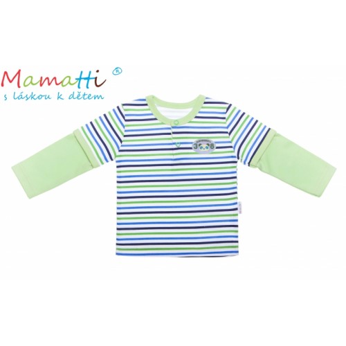 Bavlnené tričko / polo Mamatti -ŽELVA, veľ.74 - 74 (6-9m)