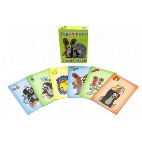 Teddies Čierny Peter Krtko spoločenská hra - karty v papierovej škatuľke